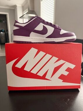 Nike Dunk Low White/Viotech White Athletic Shoes